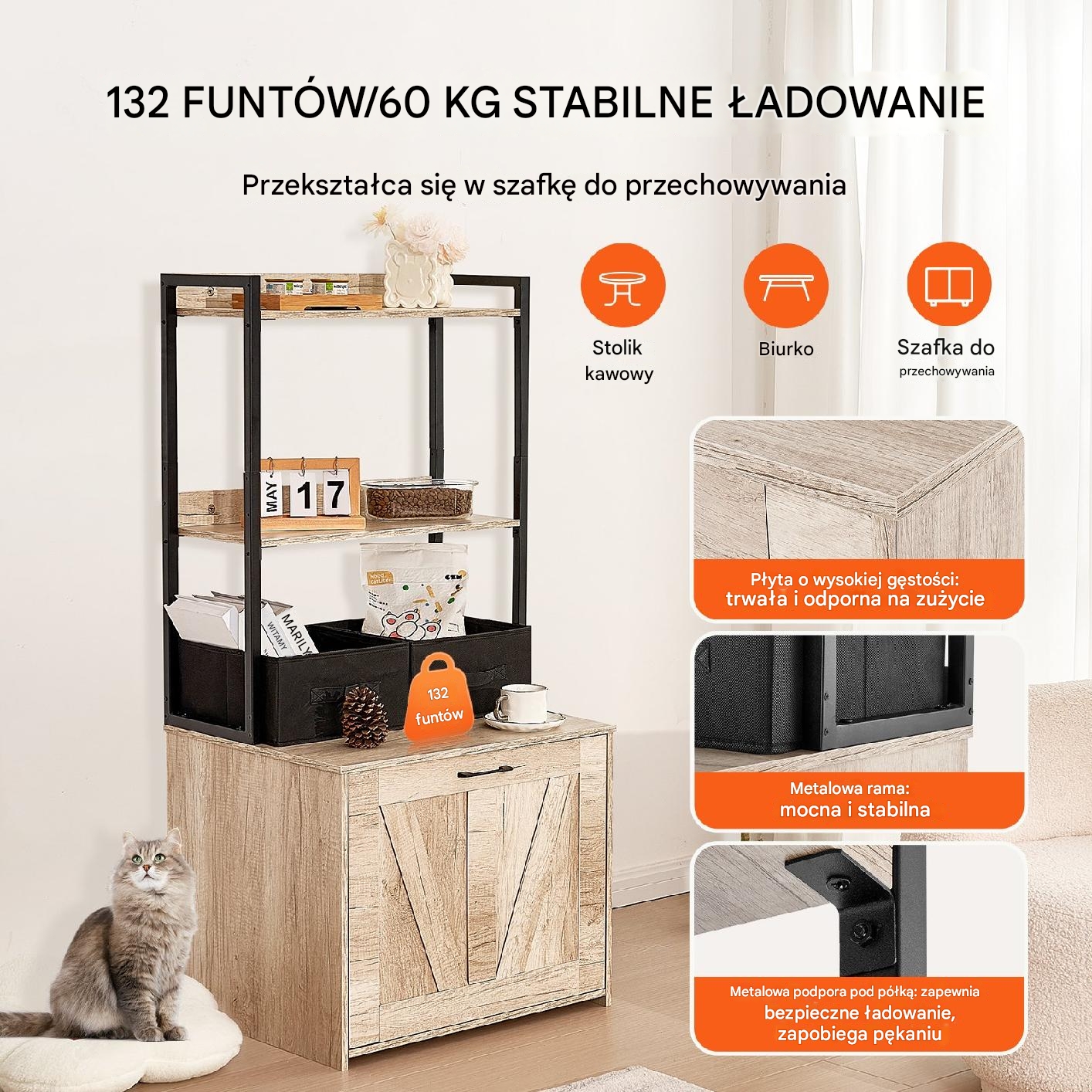 Obudowa na Kuwetę z Dwoma Półkami - obrazek 4