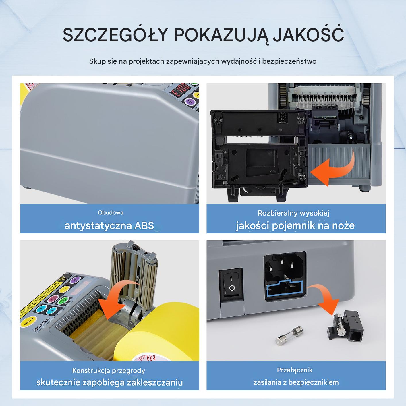 Automatyczny Dystrybutor Taśmy z Funkcją Cięcia - Szerokość Taśmy 6-60 mm - obrazek 5