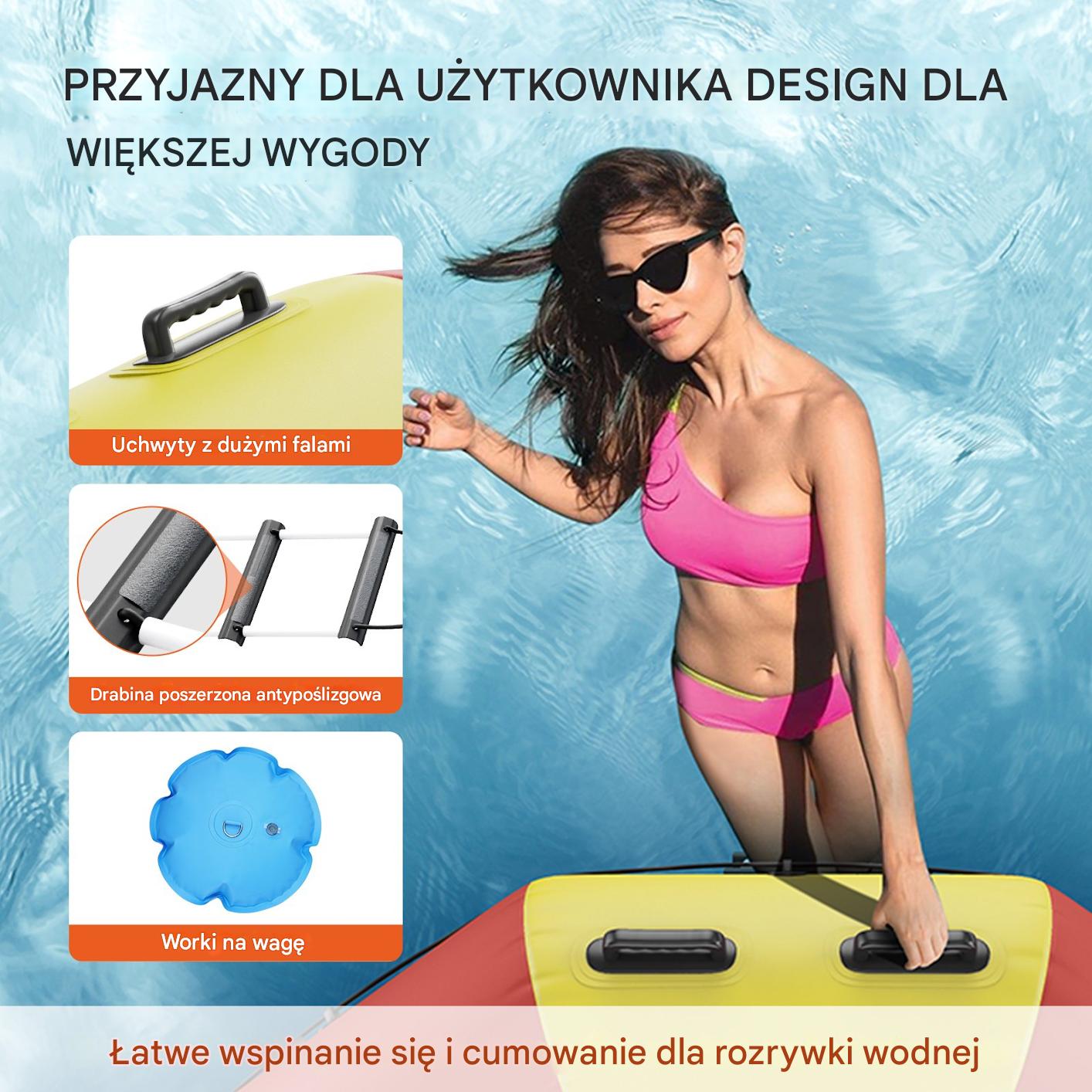 Dmuchana trampolina wodna + pompka elektryczna 537 cm - obrazek 5