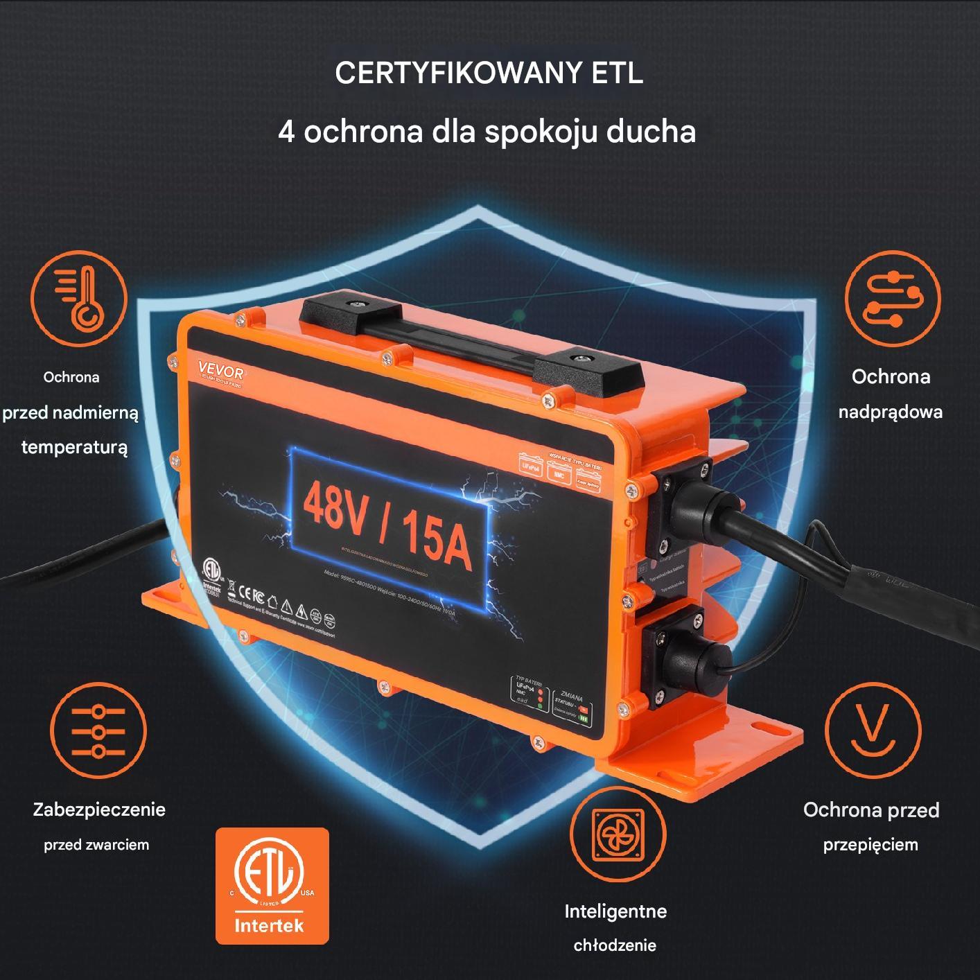 Ładowarka do Wózków Golfowych YAMAHA G29 48 V 15 AMP - obrazek 6