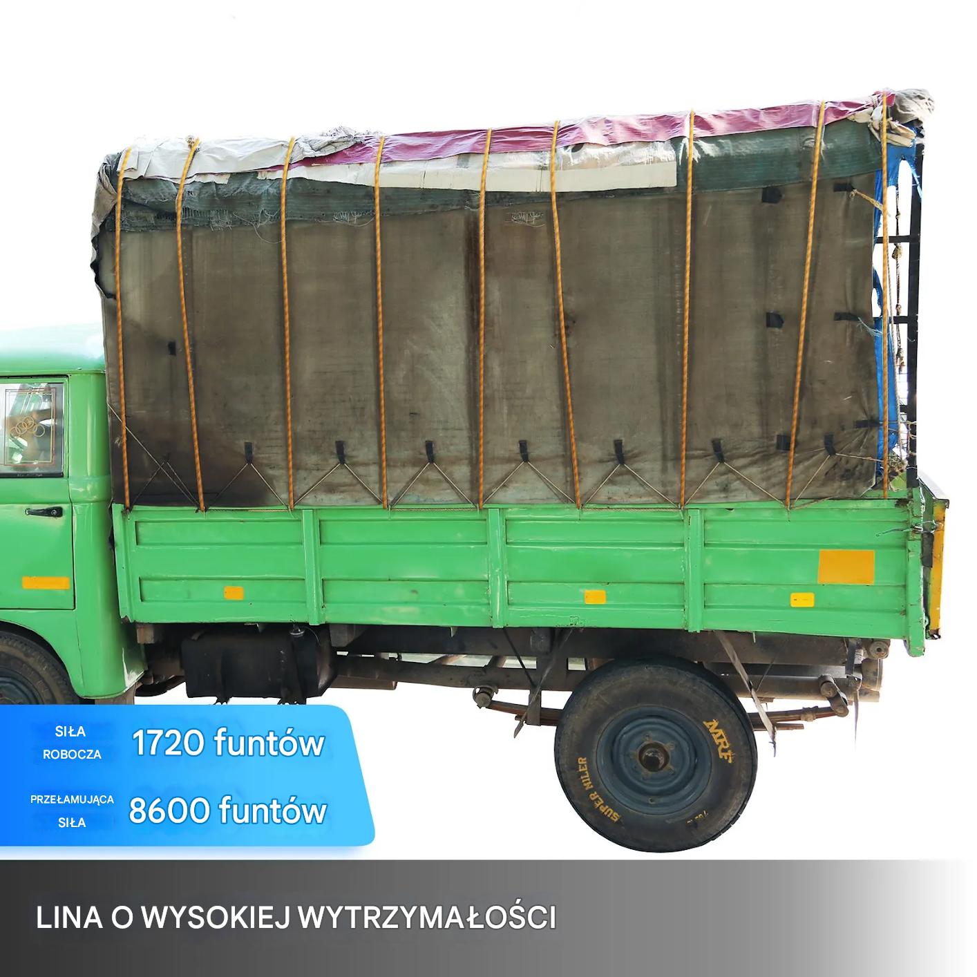 Lina poliestrowa pleciona 14mm 61m 500kg wytrzymała do żeglarstwa - obrazek 4