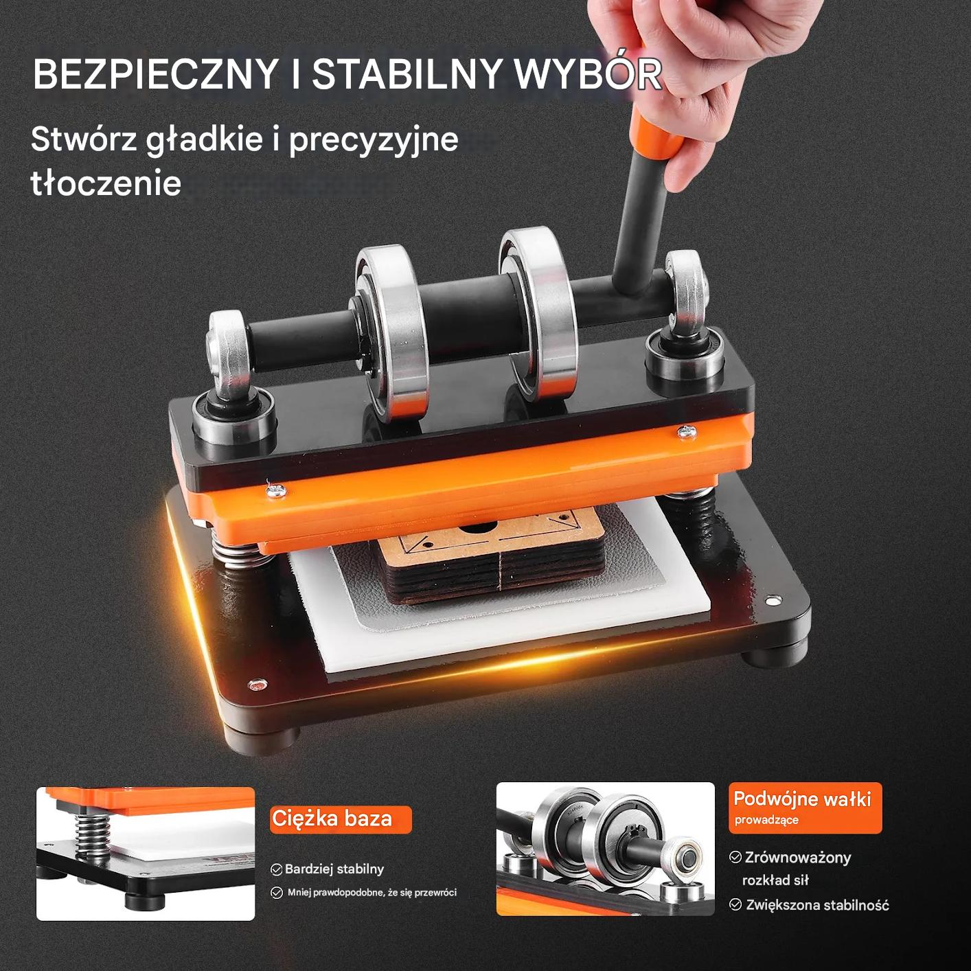 Maszyna do cięcia skóry ręczna 18x10 cm 1,2 cm skok do DIY i rzemiosła - obrazek 5