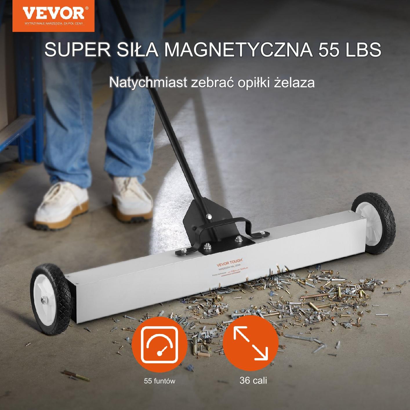 MIOTŁA MAGNETYCZNA ZAMIATARKA OPIŁKÓW WIÓRÓW 105 cm - obrazek 6