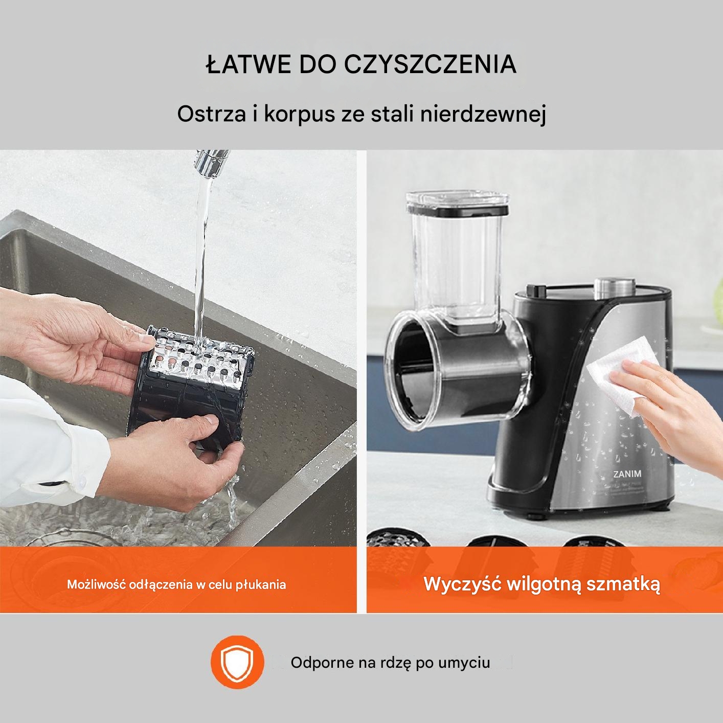 ELEKTRYCZNA SZATKOWNICA WARZYW TARKA ROZDRABNIACZ 10 cm - obrazek 5