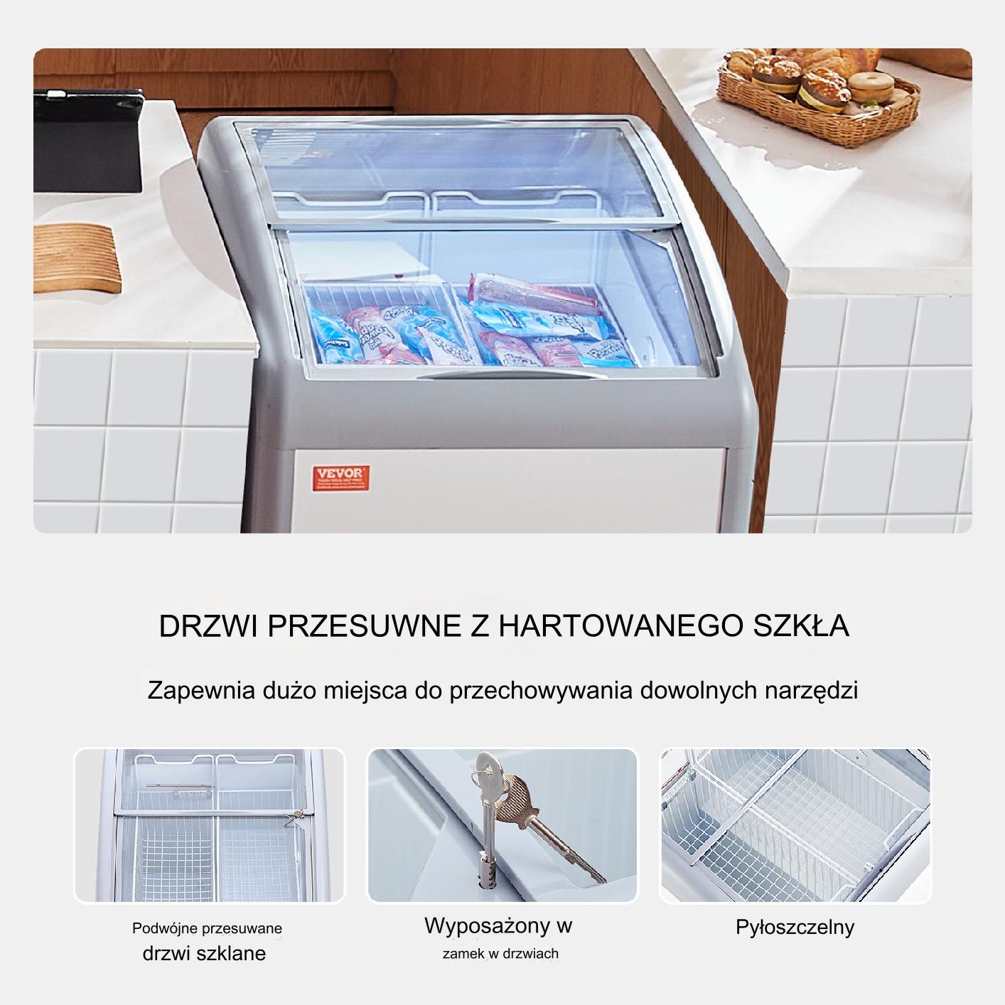 Komercyjna Gablota na Lody 154 L - obrazek 4