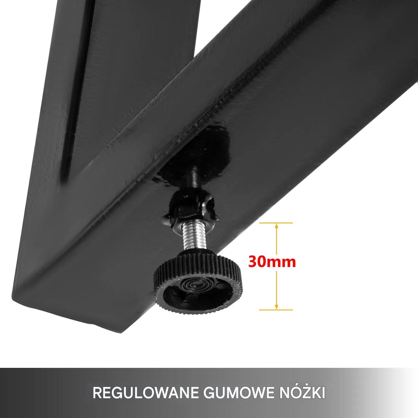 Nogi do stołu lawy biurka stolika metalowe loftowe 2 sztuki czarne - obrazek 7
