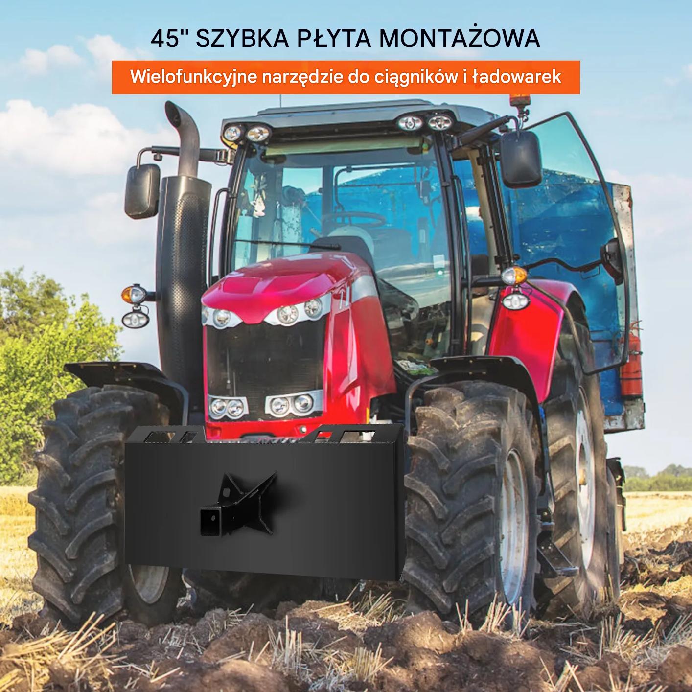 Płyta montażowa ładowarka traktor 115 cm 26kg do łyżek i wideł - obrazek 3