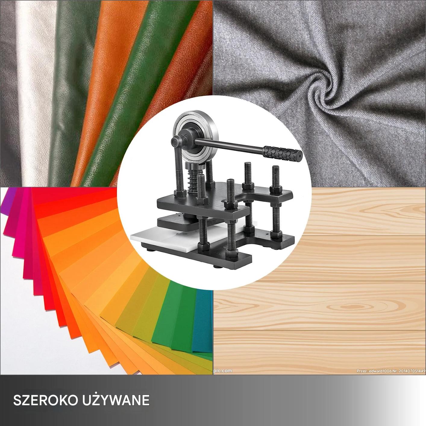Maszyna do cięcia wykrawarka do skóry ręczna 180x120mm heavy duty DIY - obrazek 7