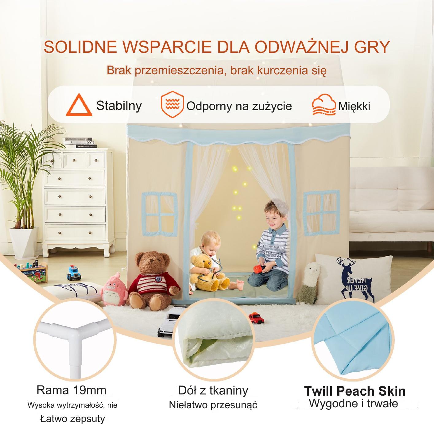 Namiot dla Maluchów z Matą i Lampką Domek - obrazek 6