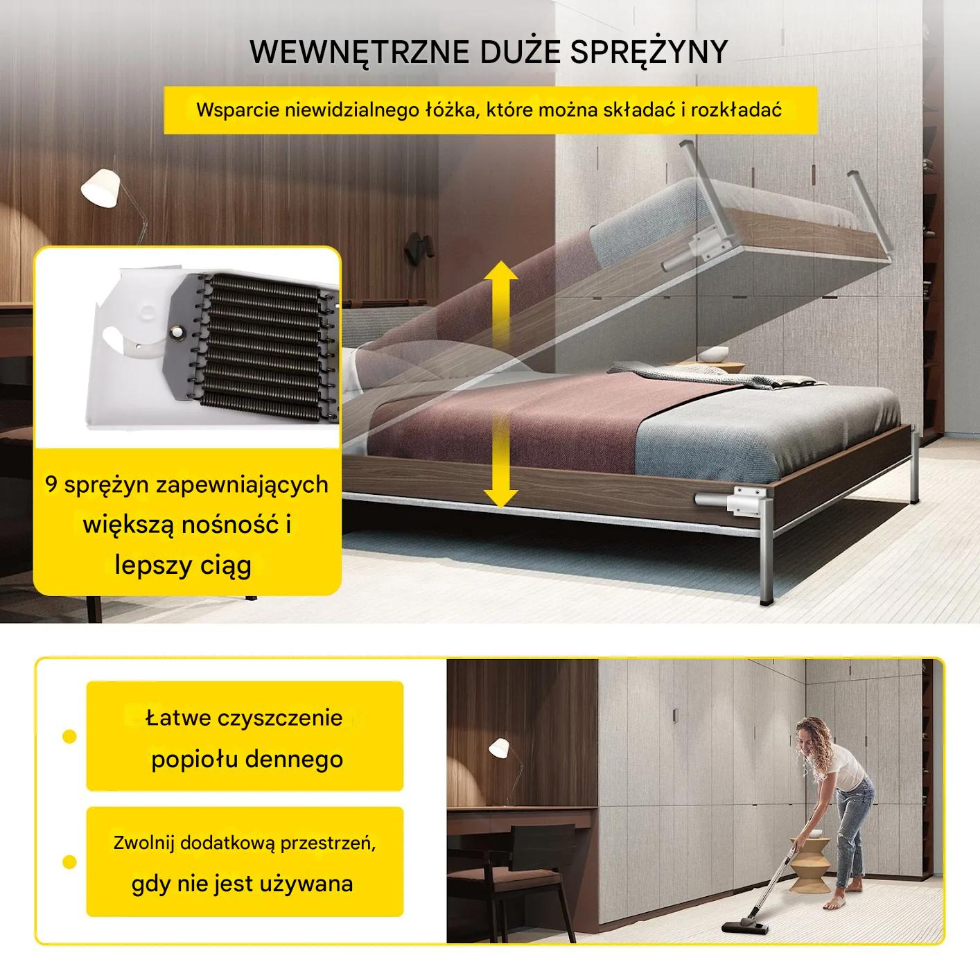 Sprężyny montażowe do łóżka king/queen, mocne, DIY, biały - obrazek 6