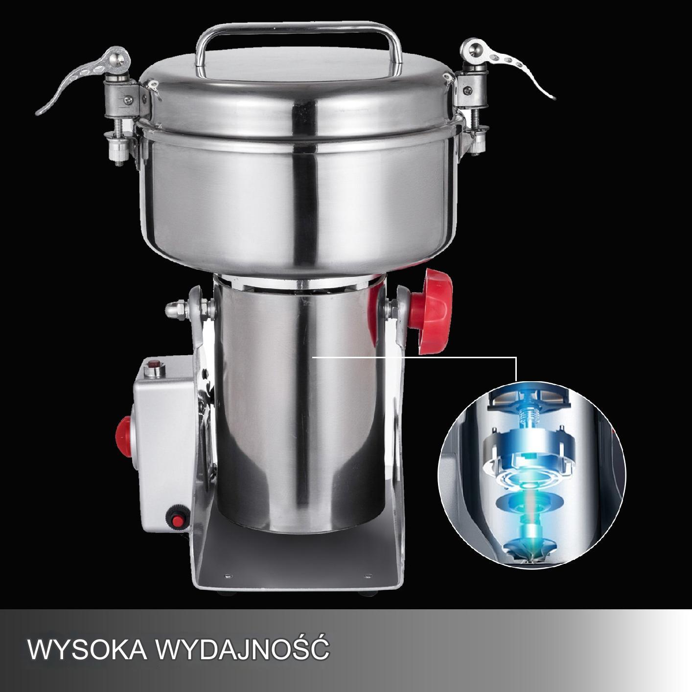 Elektryczny Młynek do Mielenia Zboża Ziarna Przypraw 750 g - obrazek 4
