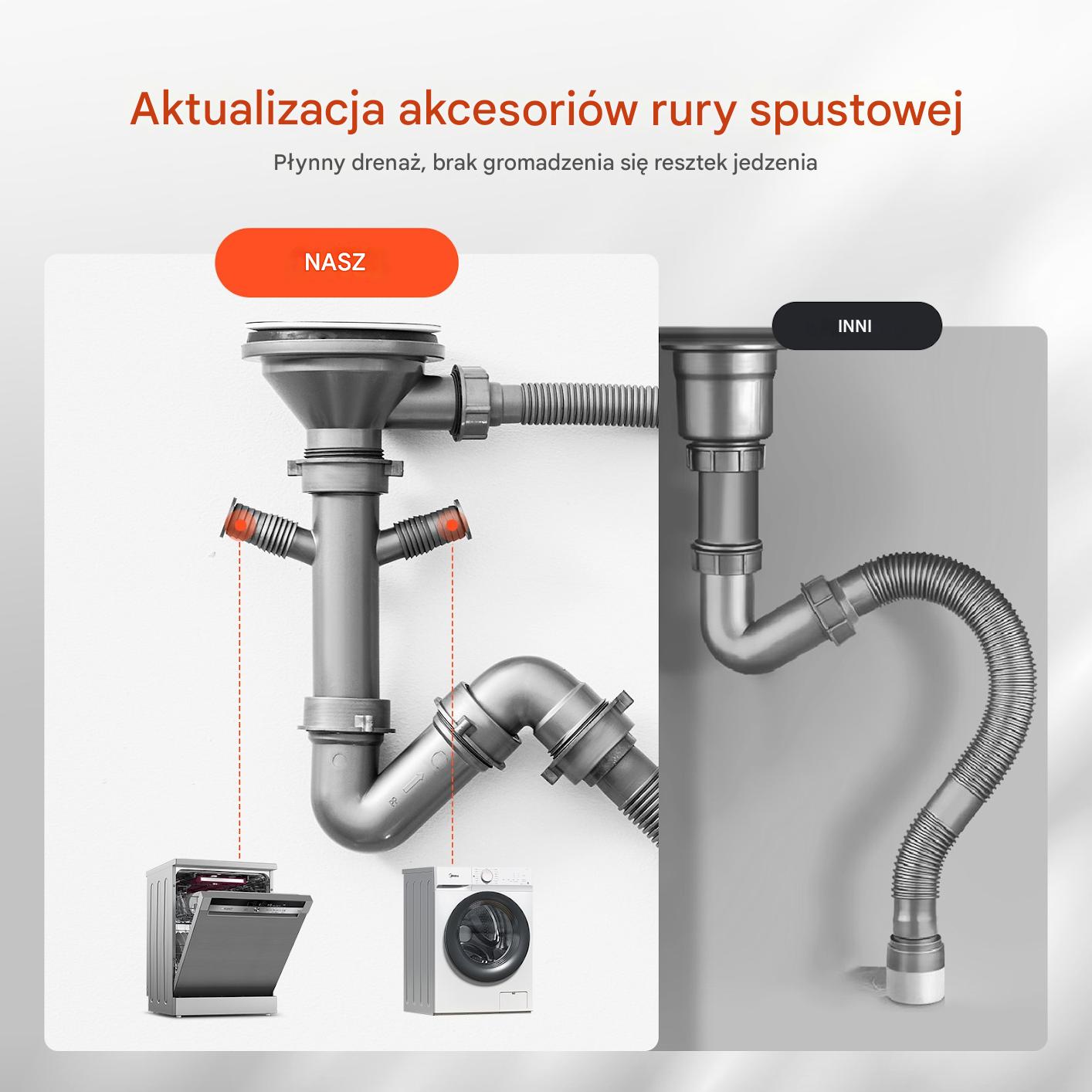 Zlew gastronomiczny basen zlewozmywak gospodarczy 40 x 45 cm stal - obrazek 7