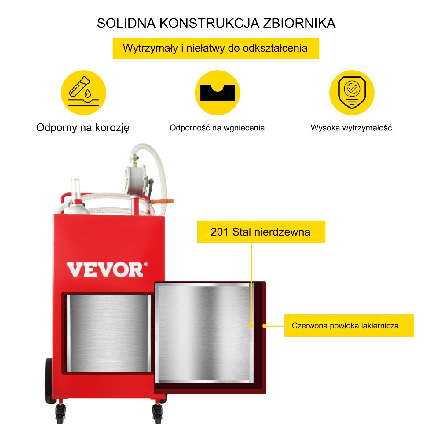 Zbiornik paliwa kanister 115L pompa do benzyny i oleju napędowego czerwony - obrazek 4