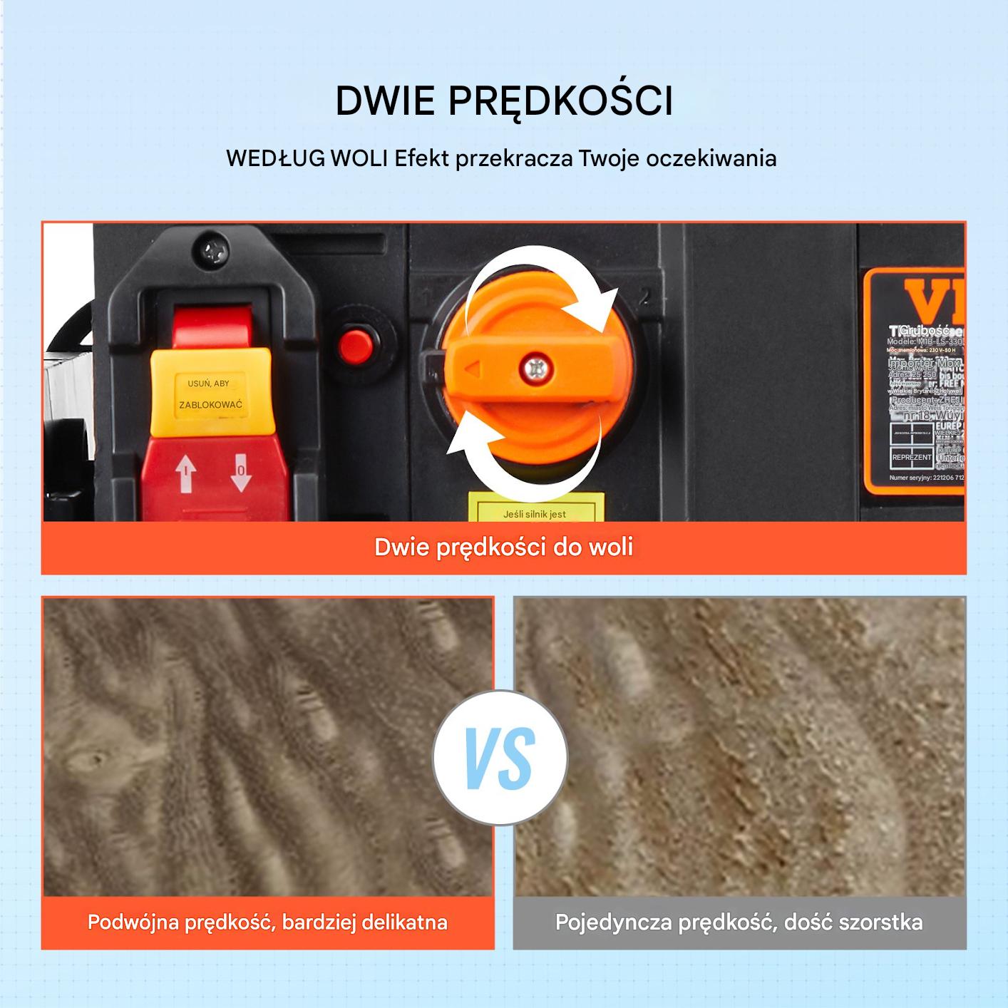 Strugarka Grubościowa Dwubiegowa 2000 W - obrazek 3
