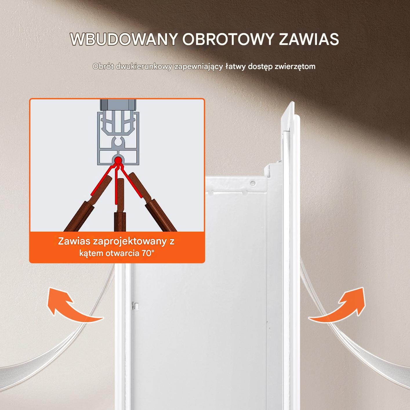 Klapa dla psa do drzwi z zamkiem – aluminiowa rama na 3 magnesy mała - obrazek 5