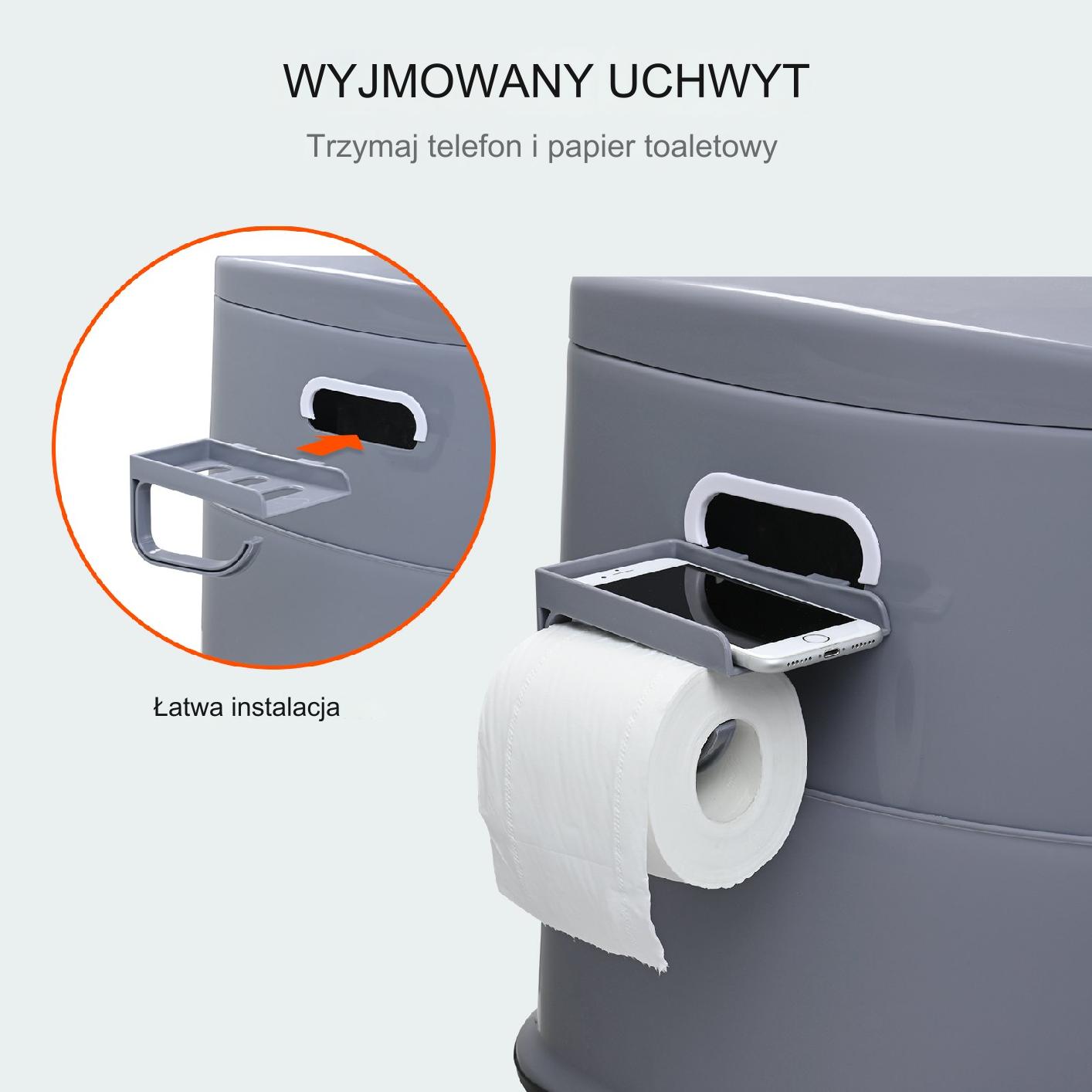 Toaleta turystyczna przenośna kempingowa mobilne WC na działkę i pod namiot - obrazek 5