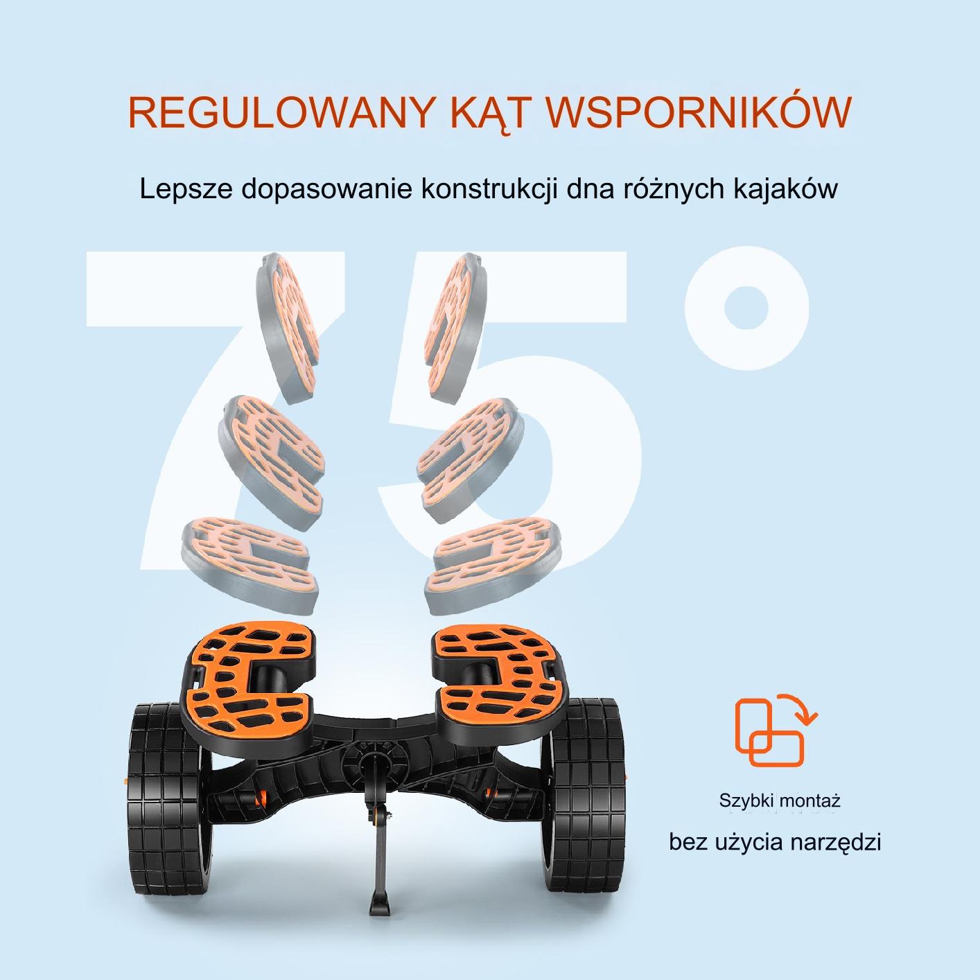 Wózek kajakowy transportowy do kajaka 145 kg - obrazek 4