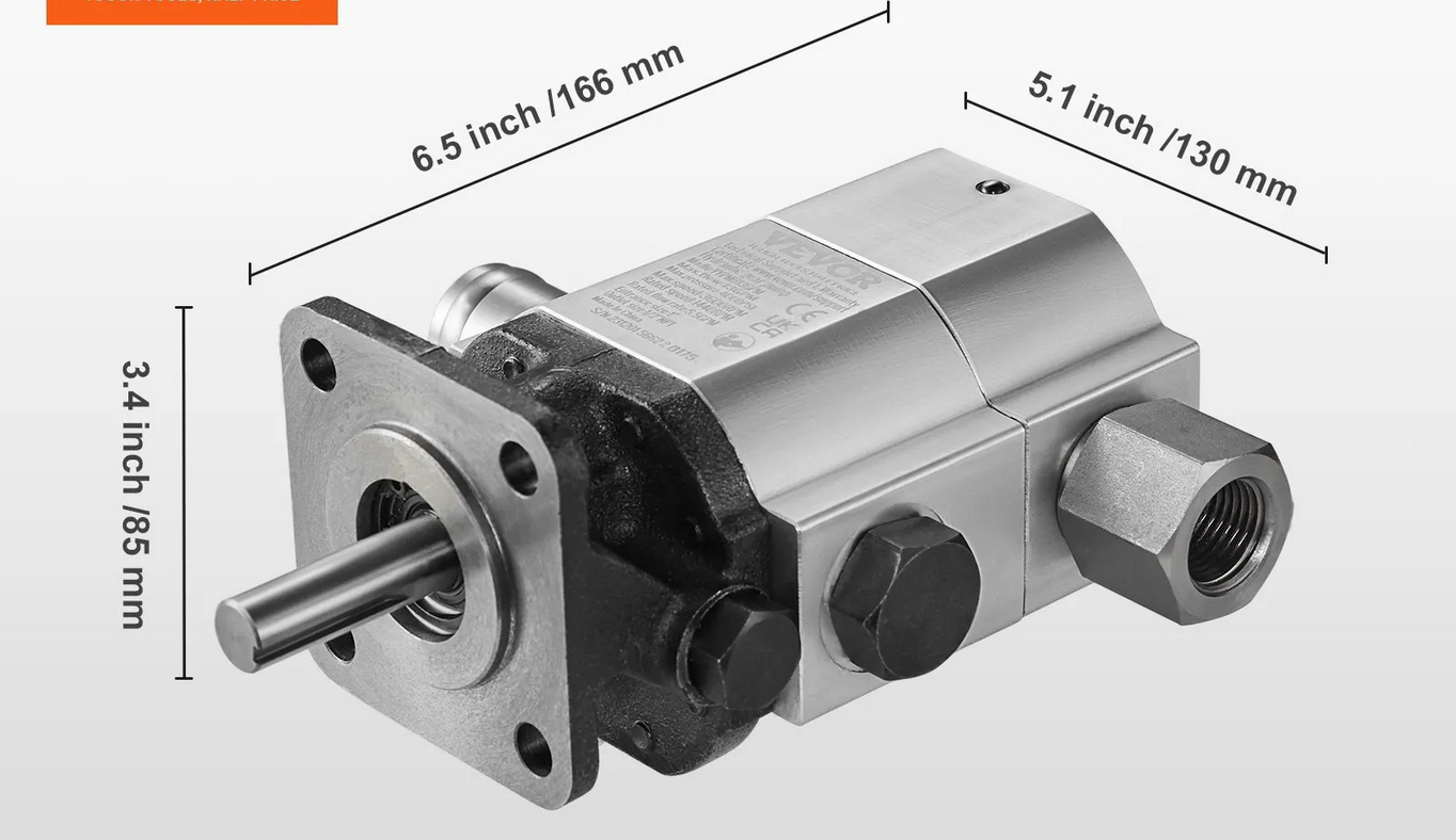 Pompa hydrauliczna do łuparki 13 GPM 2-stopniowa 3000 PSI do drewna - obrazek 2