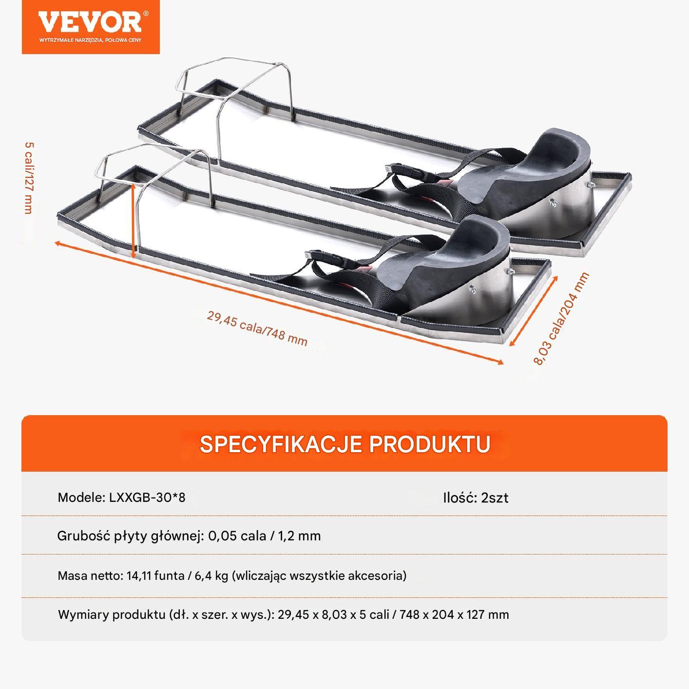 Stalowe Płyty do Betonu z Nakolannikami i Paskami Mocującymi 750 x 200 mm - obrazek 2