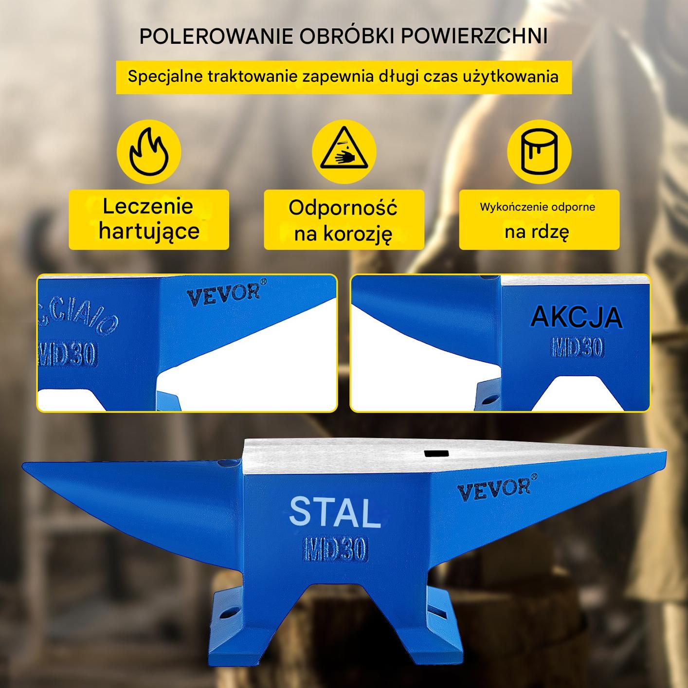 Kowadło stalowe 30 kg – 540 x 150 160 mm - obrazek 5