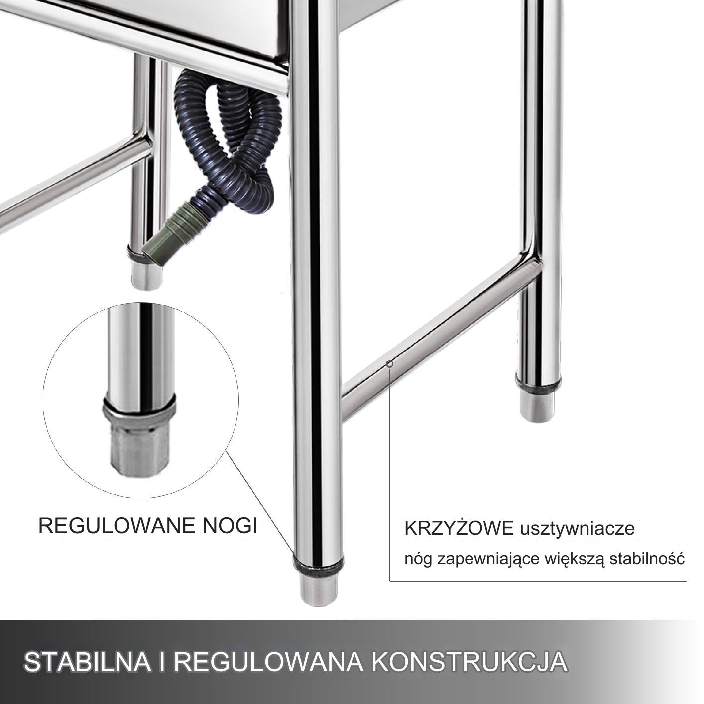 Zlewozmywak basen zlew gastronomiczny ze stali nierdzewnej - obrazek 5