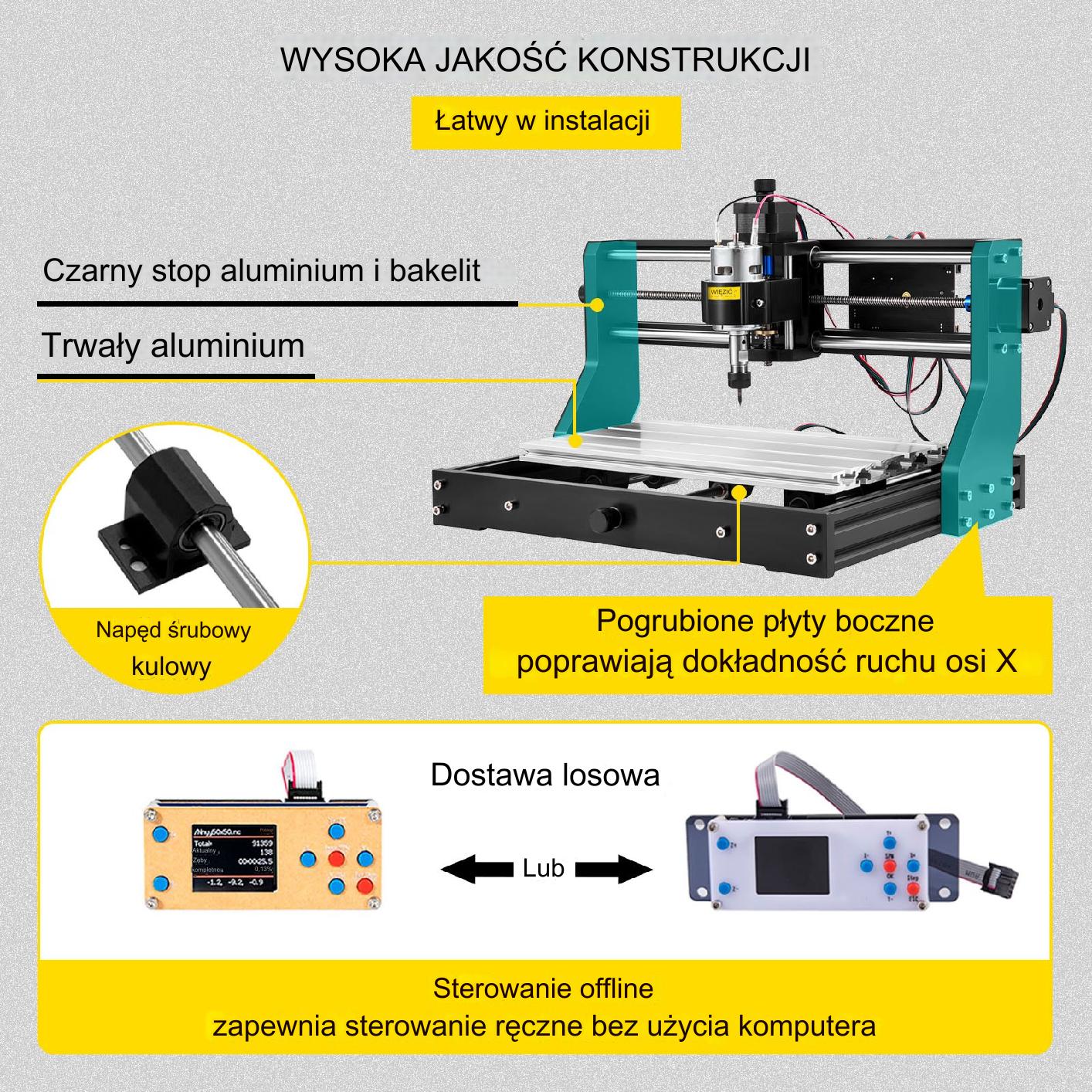 Grawer wycinarka laserowa Maszyna do grawerowania laserowego 300×180×45mm 500mw - obrazek 3