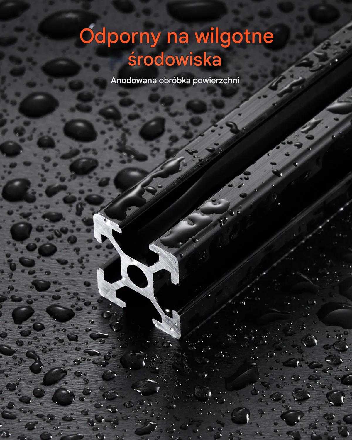 Profil aluminiowy T-slot 2020 2000mm 10 szt. czarny - do CNC, drukarki 3D - obrazek 7