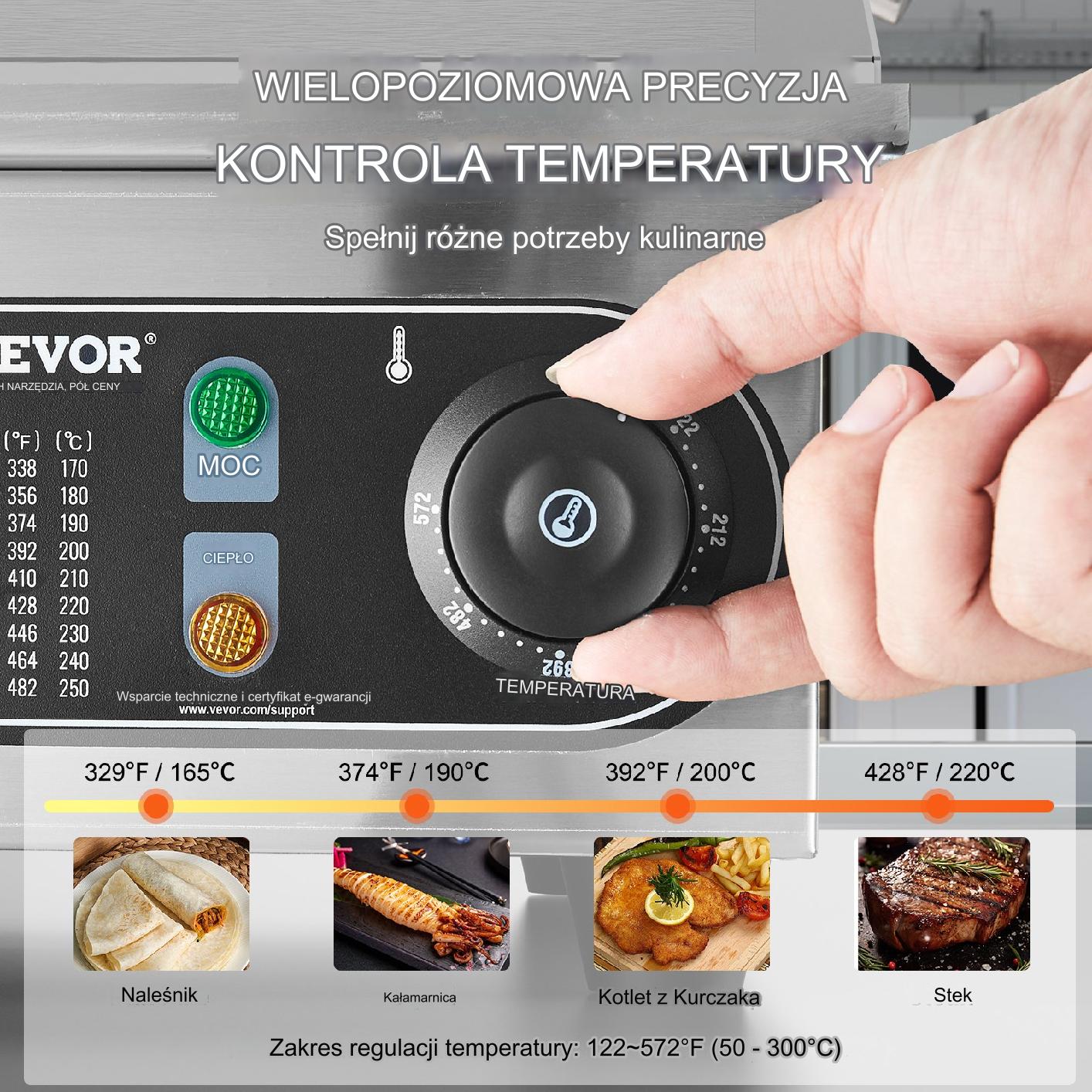 Płyta grzewcza grill 40 cm 2000W profesjonalna – do gastronomii stacjonarna - obrazek 7