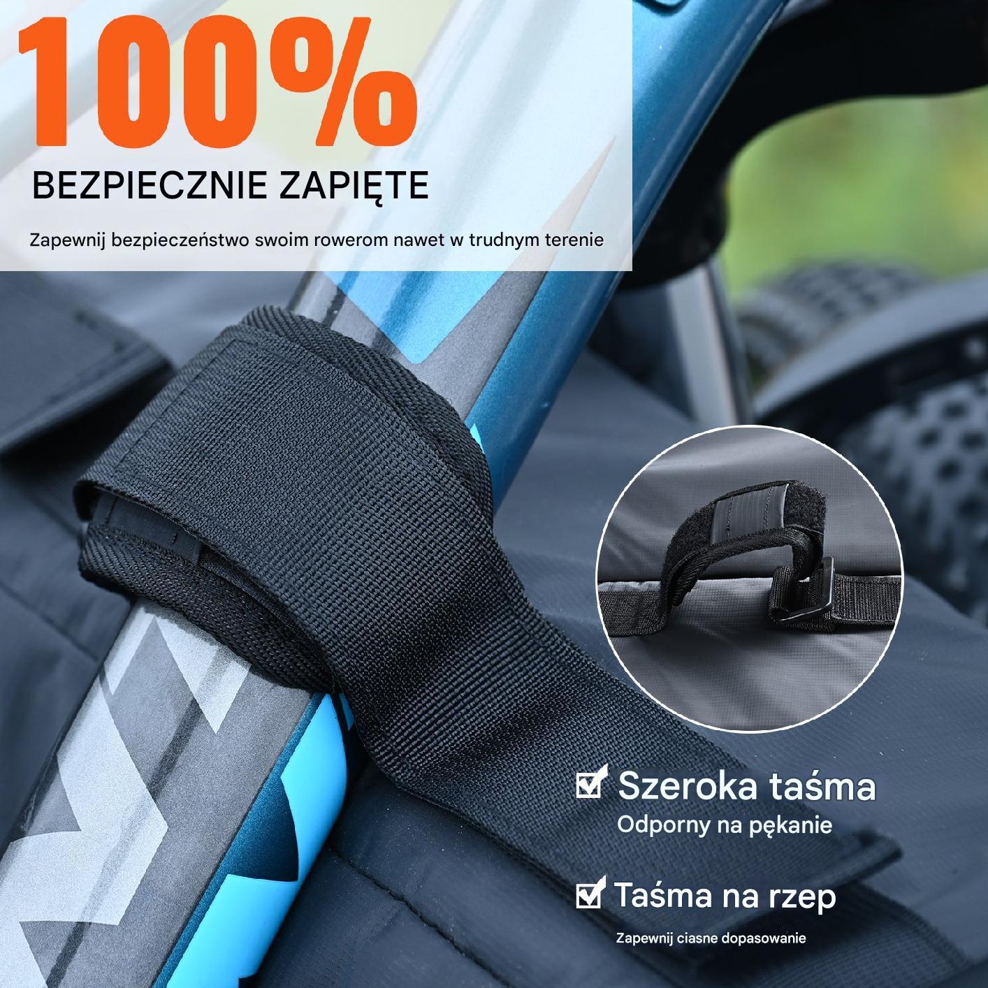 Mata na klapę bagażnika 135 cm, na 5 rowerów, ochraniacz pickupa - obrazek 4