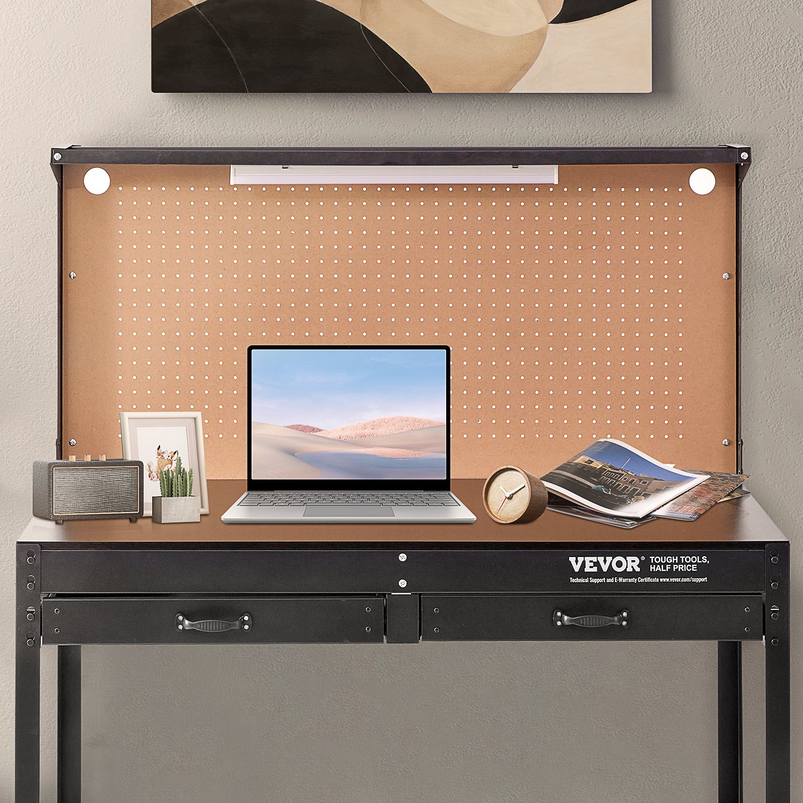 Stół warsztatowy roboczy narzędziowy do garażu haczyki 120 x 60 cm - obrazek 8