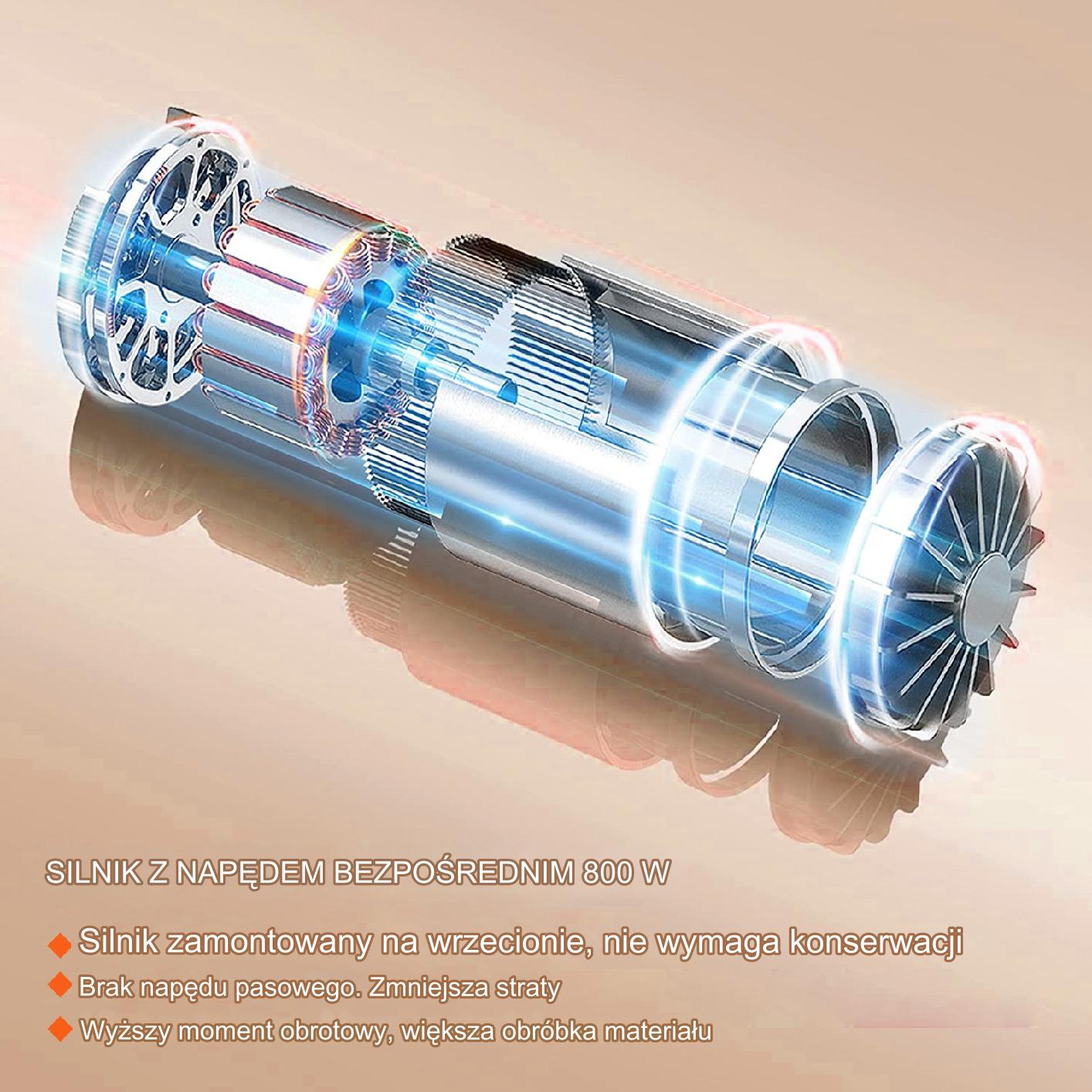 Tokarka do metalu stołowa precyzyjna 180x400 mm 800W 150-2500 RPM - obrazek 6
