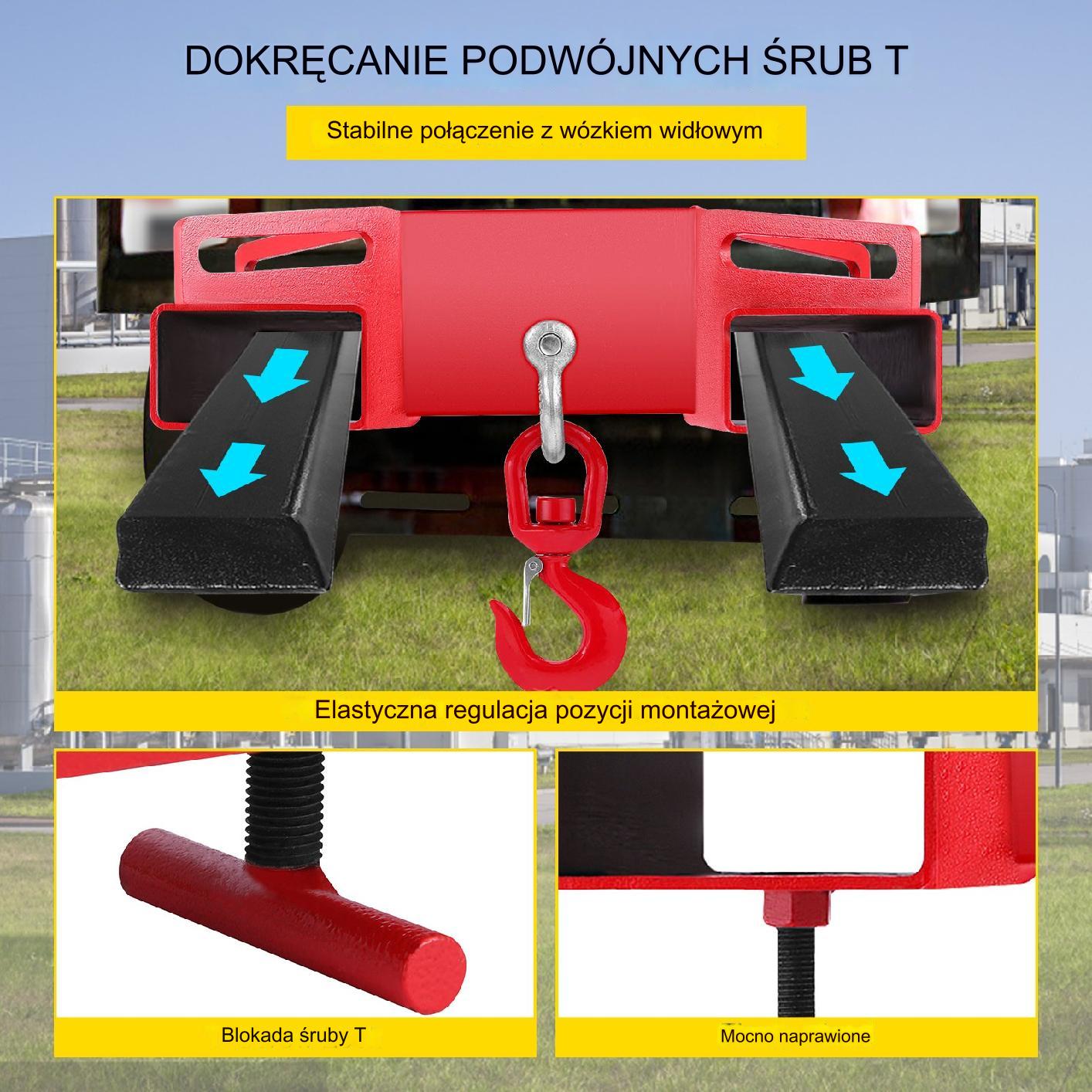Hak Trawers adapter Uchwyt Hak do wózka widłowego do 3 T - obrazek 4