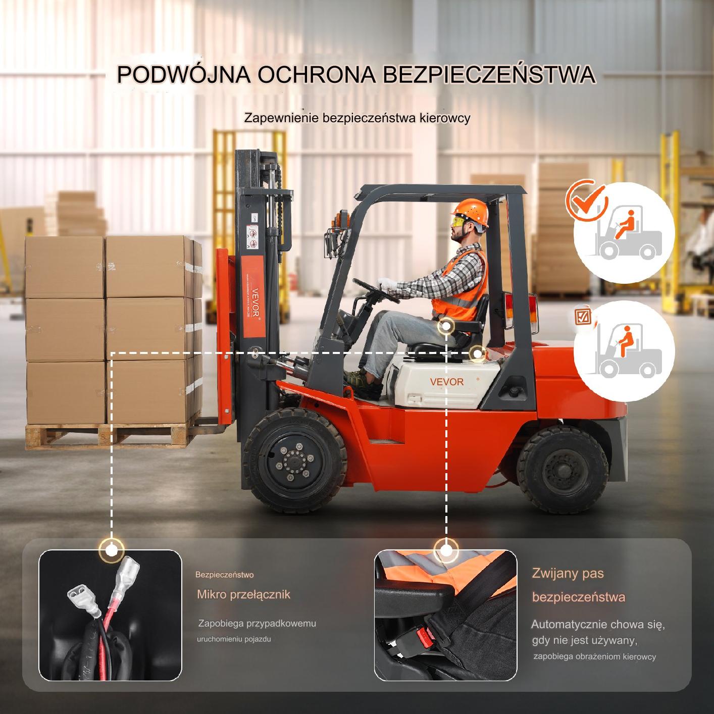 Fotel do wózka widłowego do traktora ciągnika kosiarki z podłokietnikami - obrazek 3
