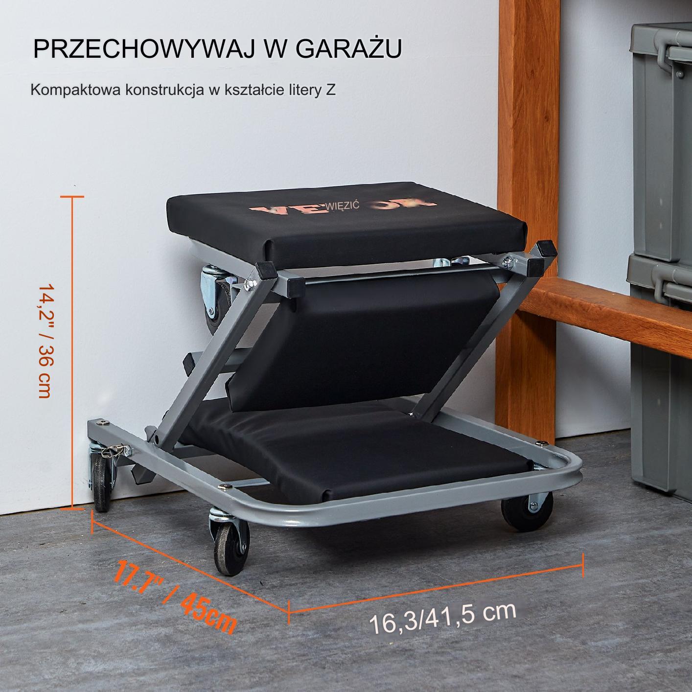 STOŁEK TABORET WARSZTATOWY LEŻANKA WARSZTATOWA - obrazek 2