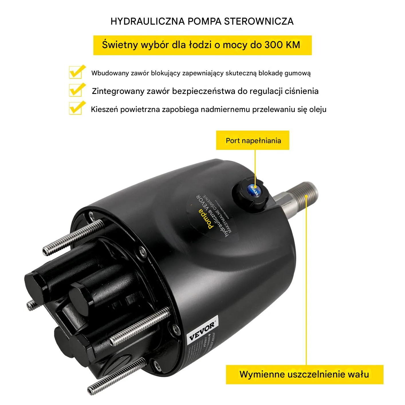 Zestaw do sterowania łodzią silnik zaburtowy pompa cylinder 300 KM - obrazek 3
