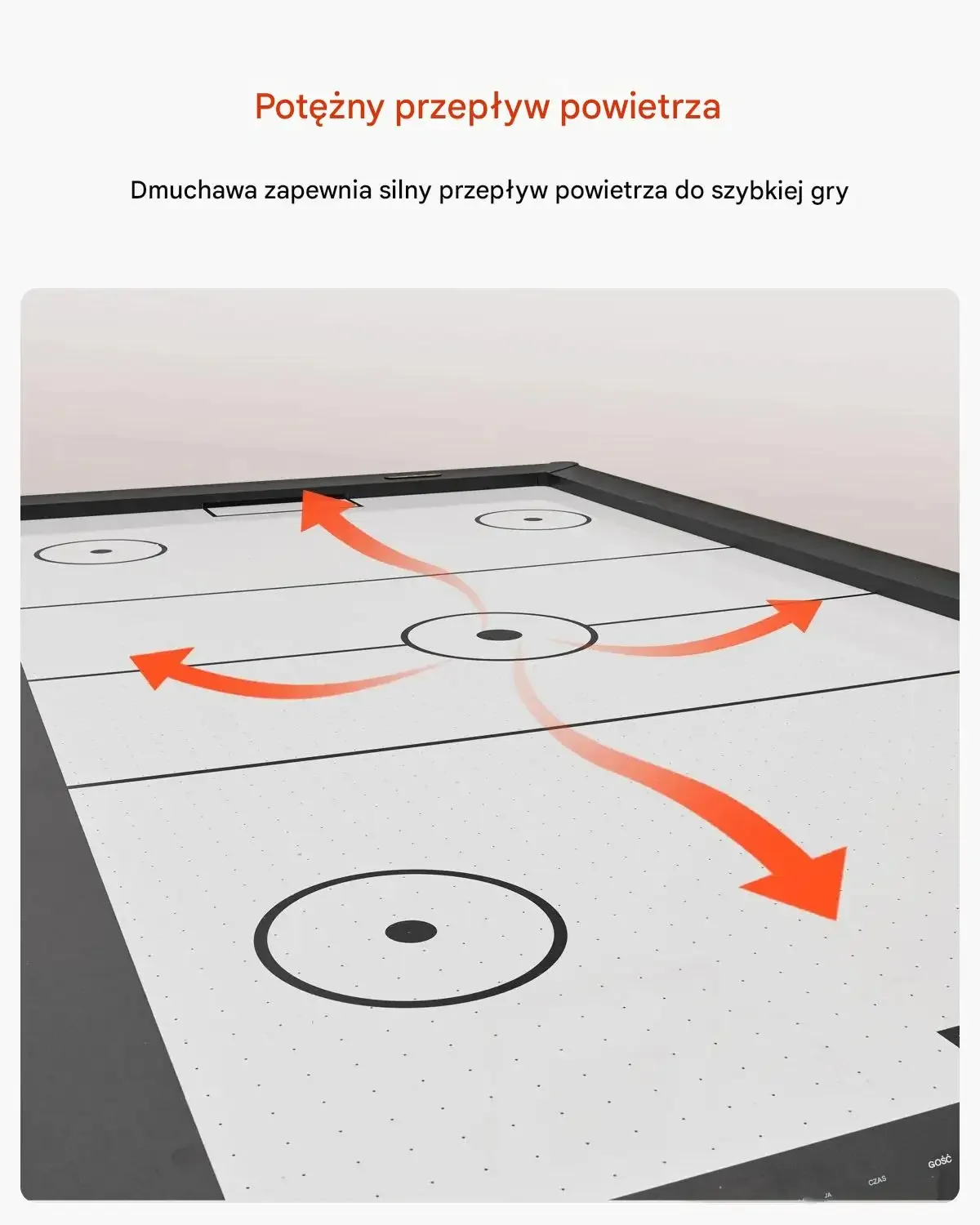 Stół do air hockey 214 cm elektroniczny licznik krążki i paletki arcade dom - obrazek 4