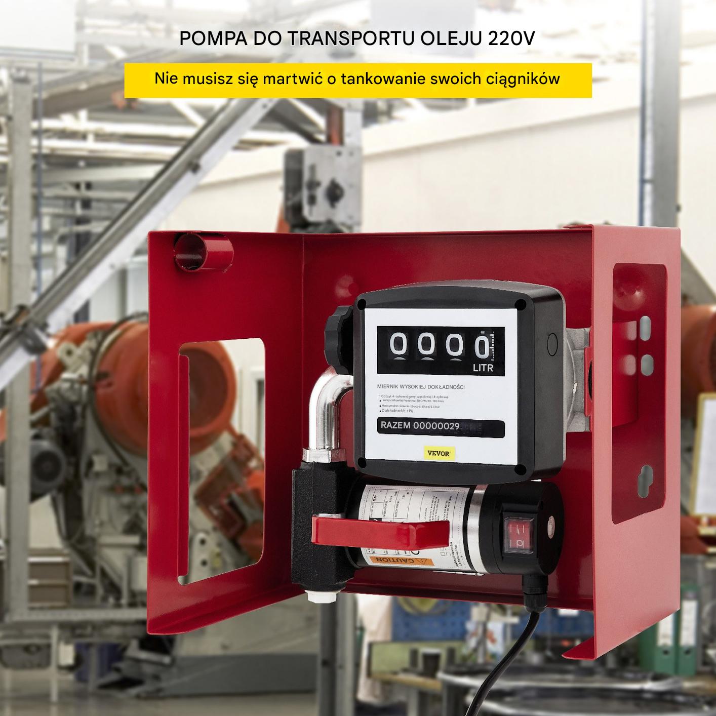 Dystrybutor pompa pompka oleju paliwa cpn stacja paliw 155 W 40 l/min - obrazek 3