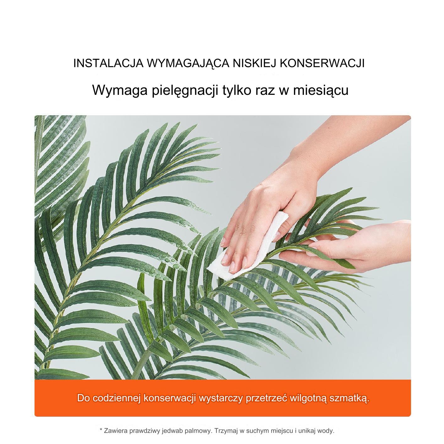Sztuczna wysoka palma Areka sztuczne drzewko wysoka do salonu 121cm 2 szt. - obrazek 4