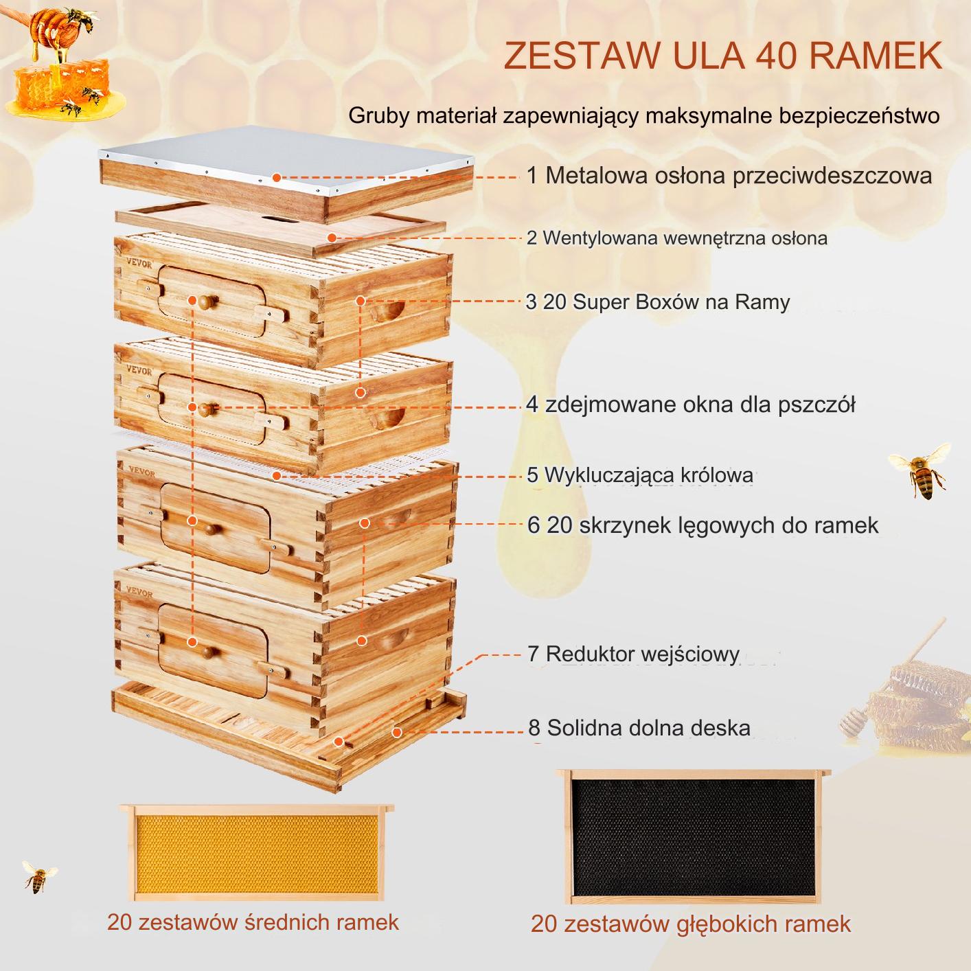 Ul Drewniany 2 Głębokie + 2 Średnie - obrazek 5