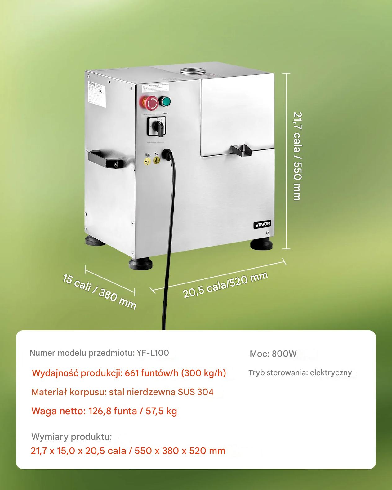 Wyciskarka do trzciny cukrowej 800W 300kg/h 4 rolki stalowa do lokalu - obrazek 2