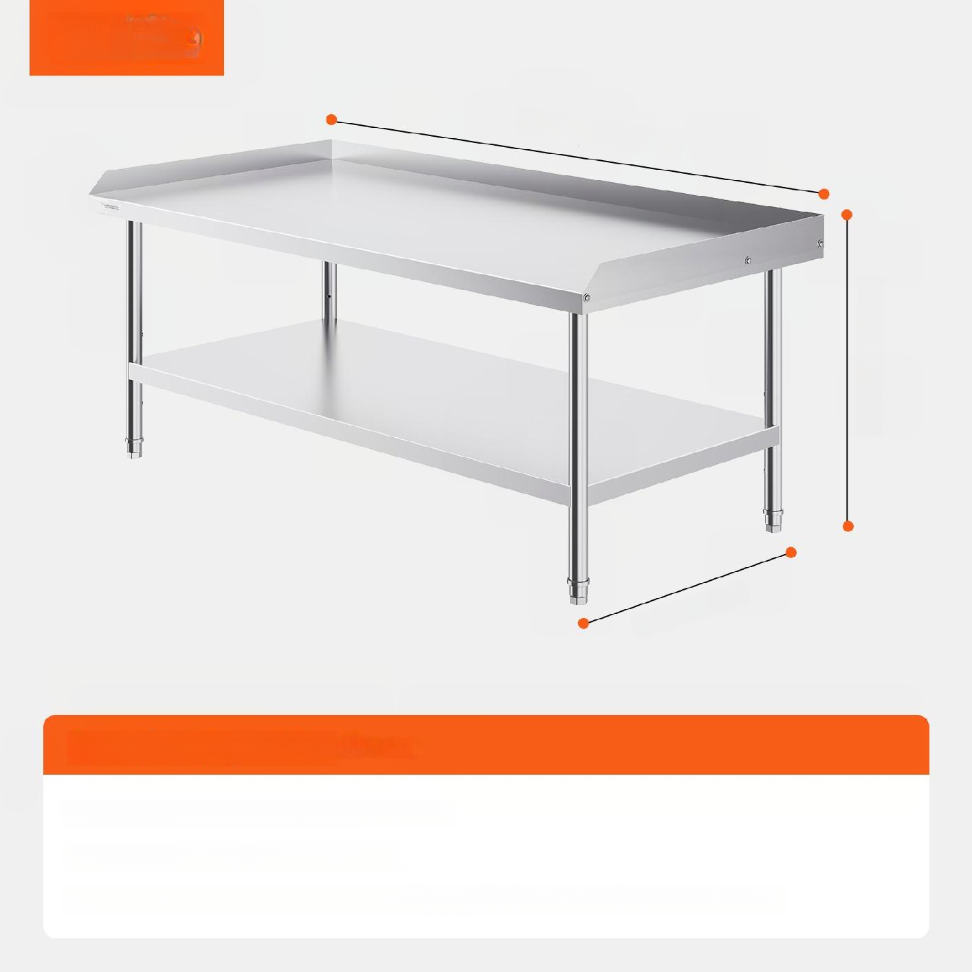 Stół roboczy blat gastronomiczny nierdzewny – 76,2 x 152,4 cm - obrazek 2