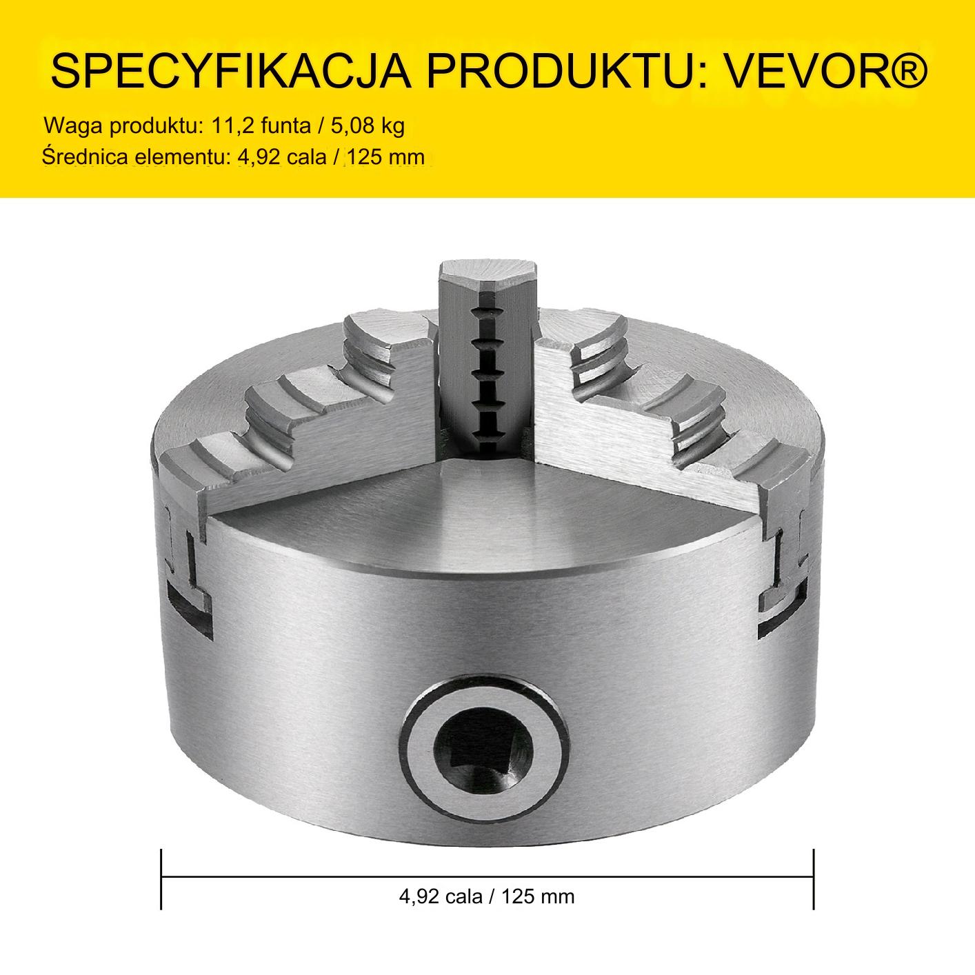 3-Szczękowy Uchwyt Tokarski do Metalu - obrazek 3