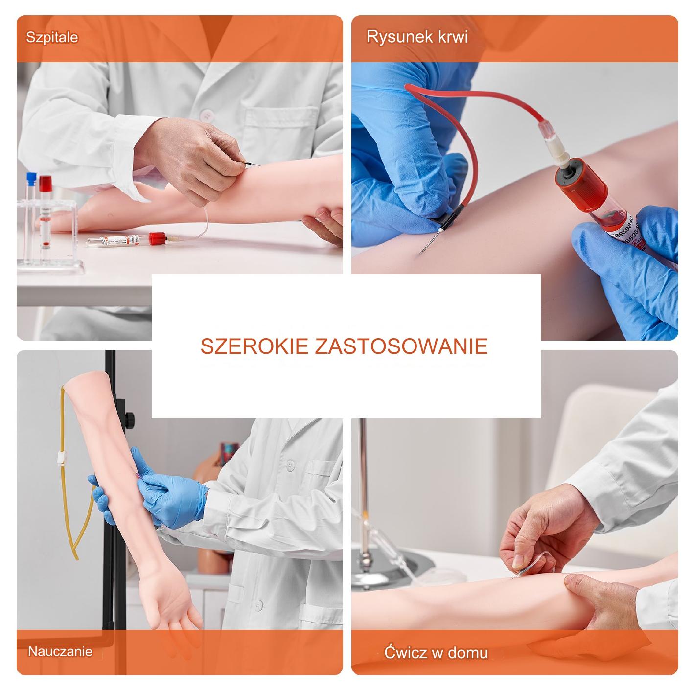 Ramię treningowe do pobierania krwi i iniekcji, z torbą, dla pielęgniarek - obrazek 6