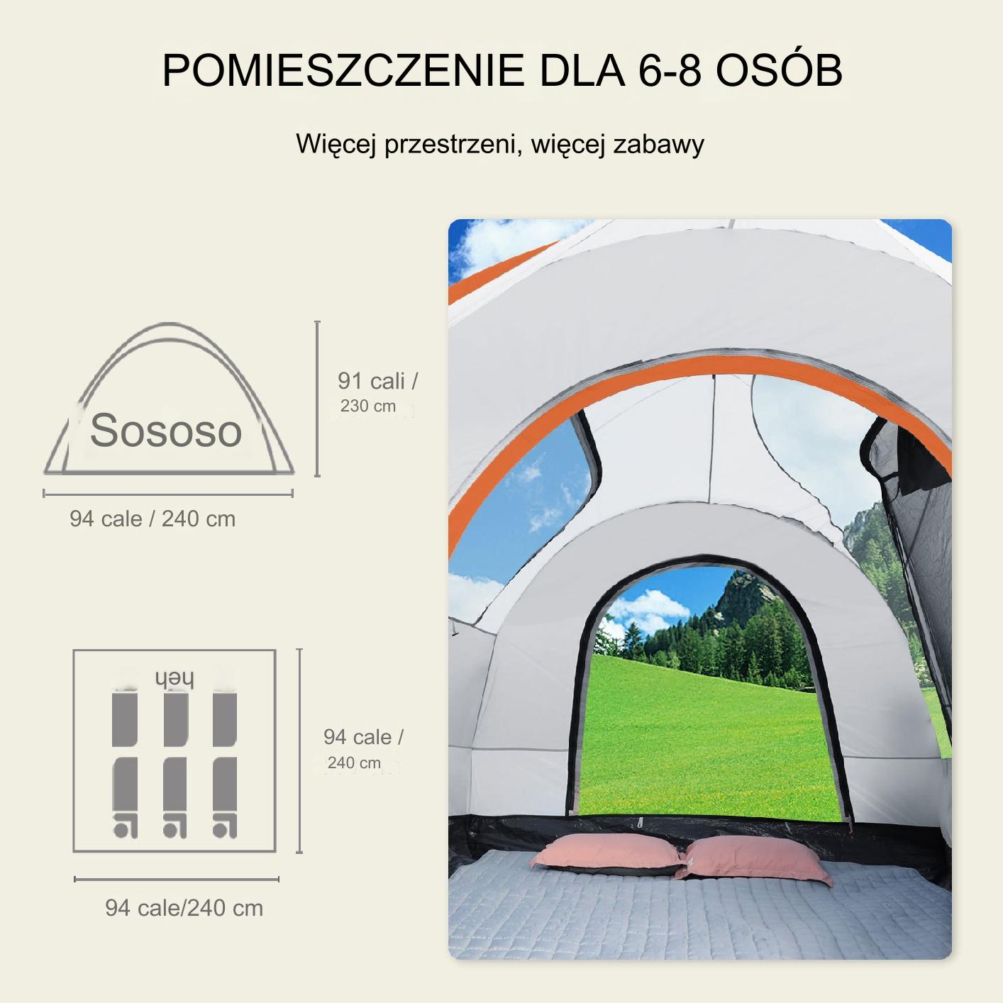 Namiot Kempingowy Samochodowy Przestronny do SUVów – 240 x 240 cm - obrazek 3