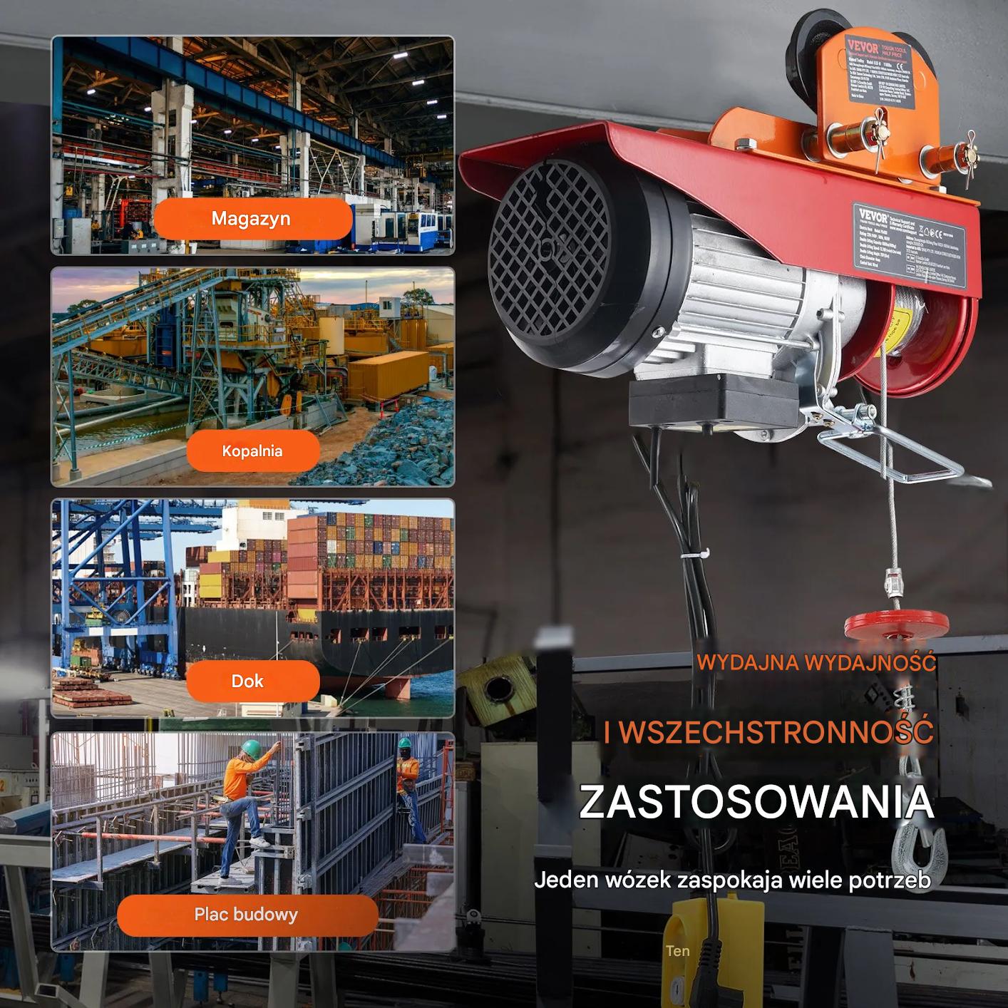 Wózek suwnicowy ręczny 0.5t regulowany 6-12cm do wciągnika I-beam - obrazek 7