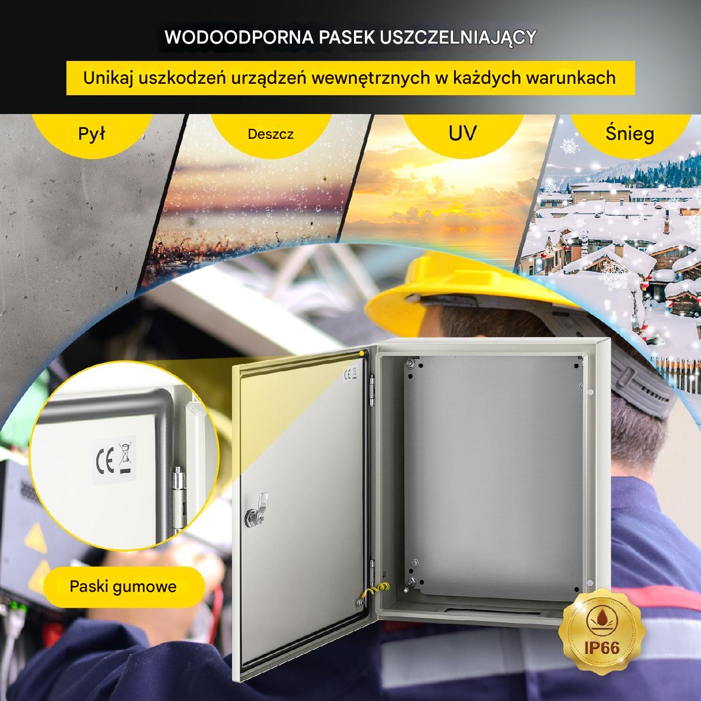 Skrzynka elektryczna rozdzielnia obudowa metalowa 50x40x15 cm - obrazek 6