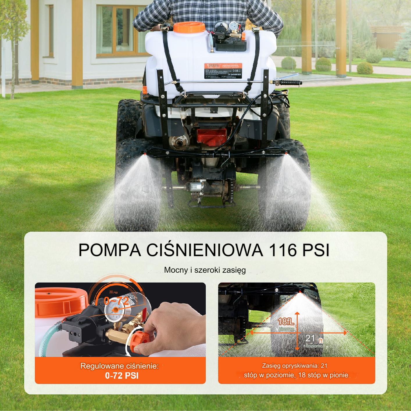 Opryskiwacz elektryczny na quada Dysza Mosiężna 60 L - obrazek 4