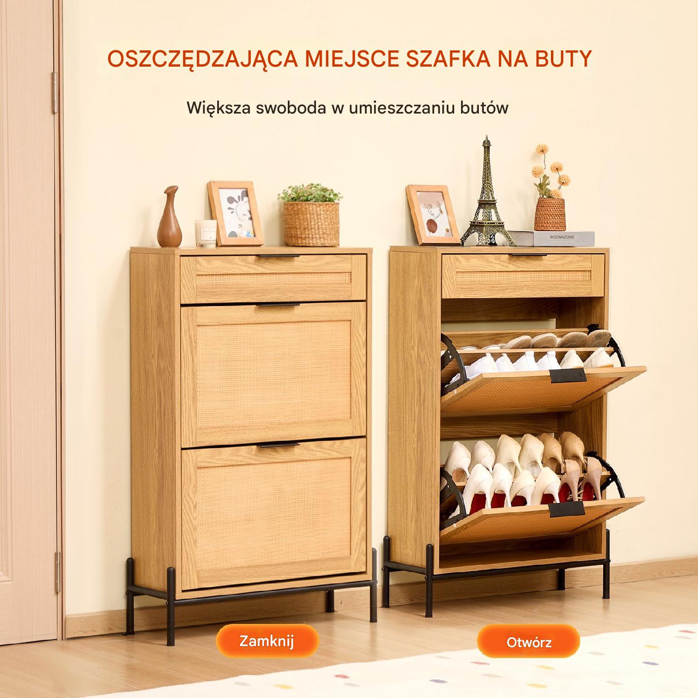 Szafka na buty komoda do przedpokoju loftowa pojemna 64 cm - obrazek 7