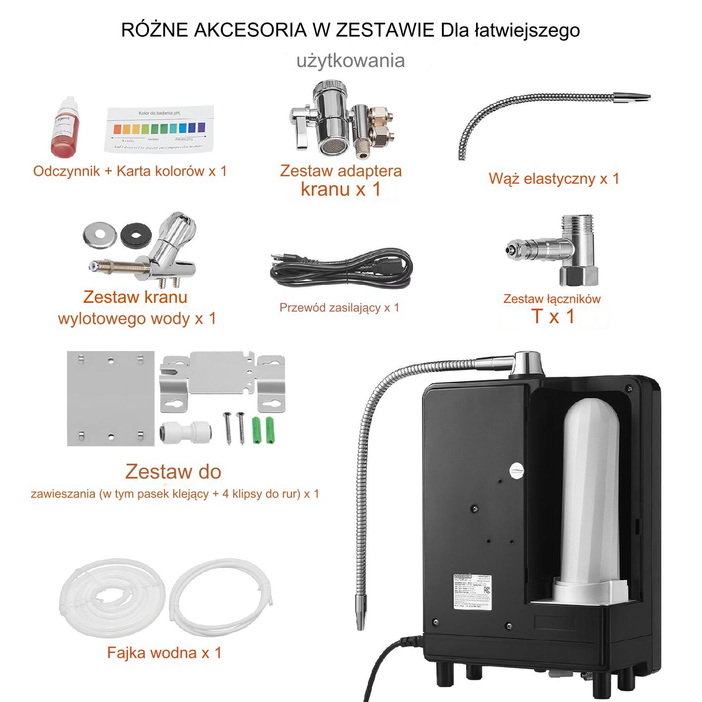 Jonizator wody alkalicznej pH 3-11,2 6 trybów 9000L - obrazek 4