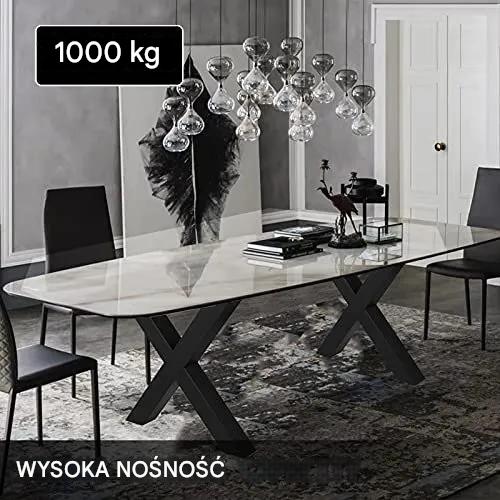 Nogi do stołu lawy biurka stolika metalowe loftowe 2 sztuki 72 x 60 cm - obrazek 5